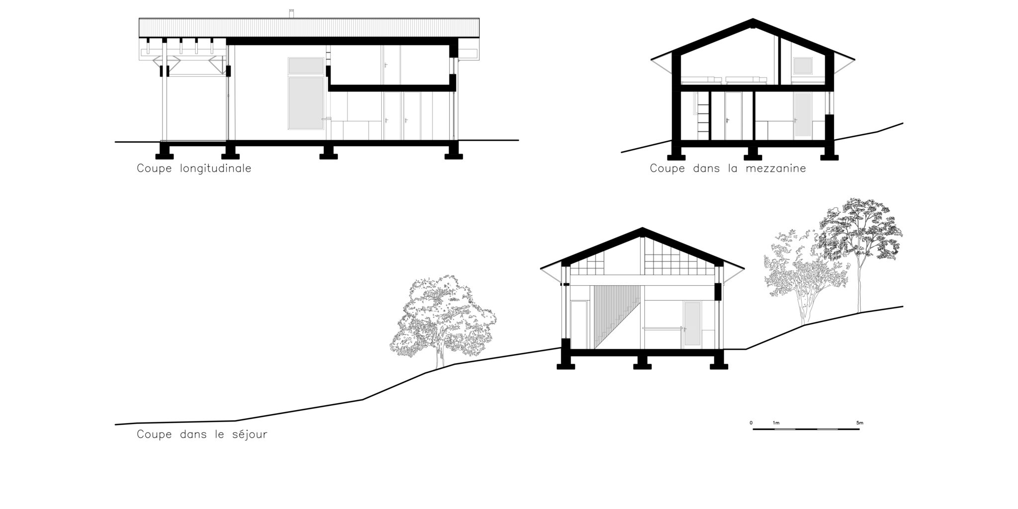 Construction d'une maison en ossature bois et toiture bac acier