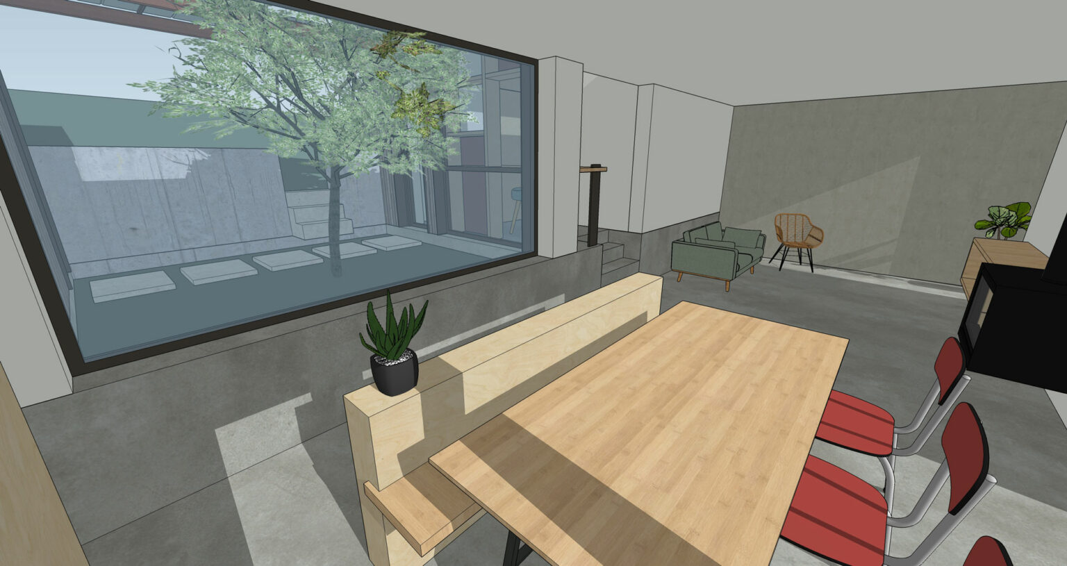 Construction d'une maison dans une pente