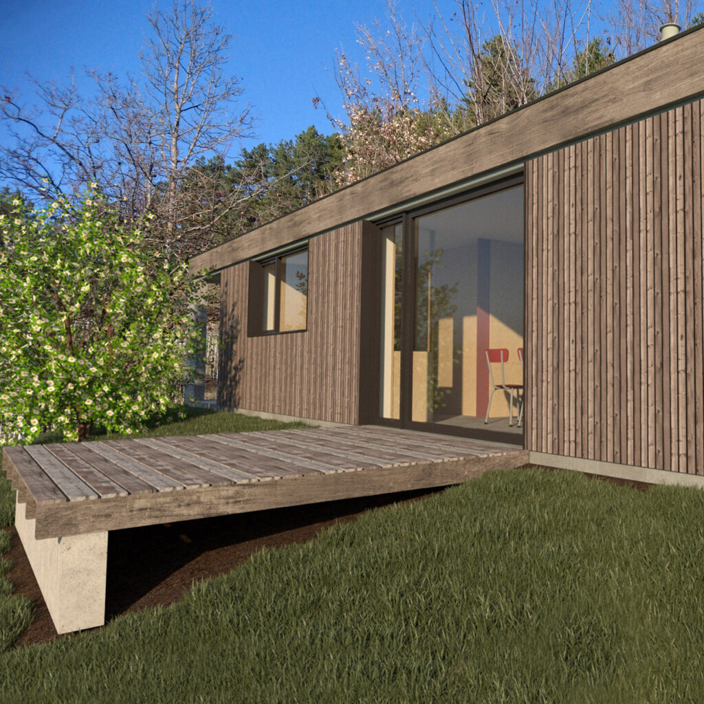Construction d'une maison dans une pente