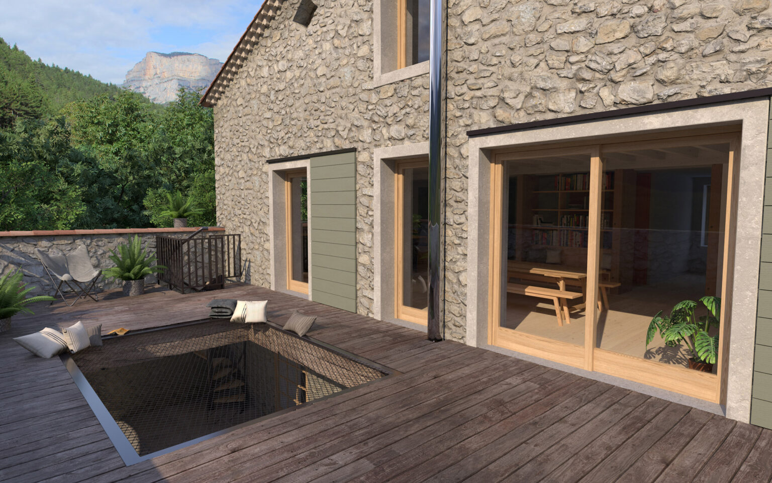 Rénovation d'une maison et création d'une terrasse