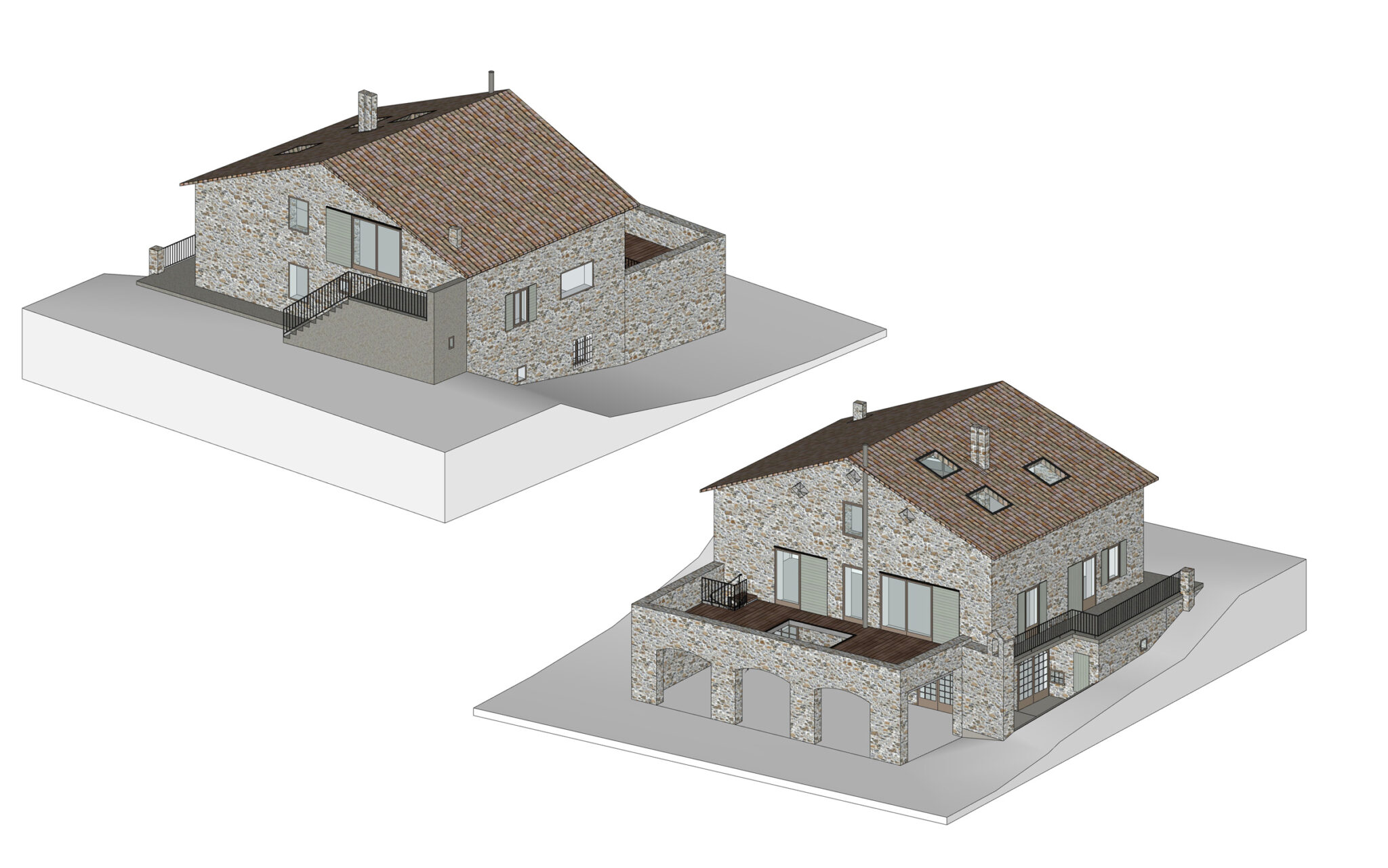 Rénovation d'une maison et création d'une terrasse
