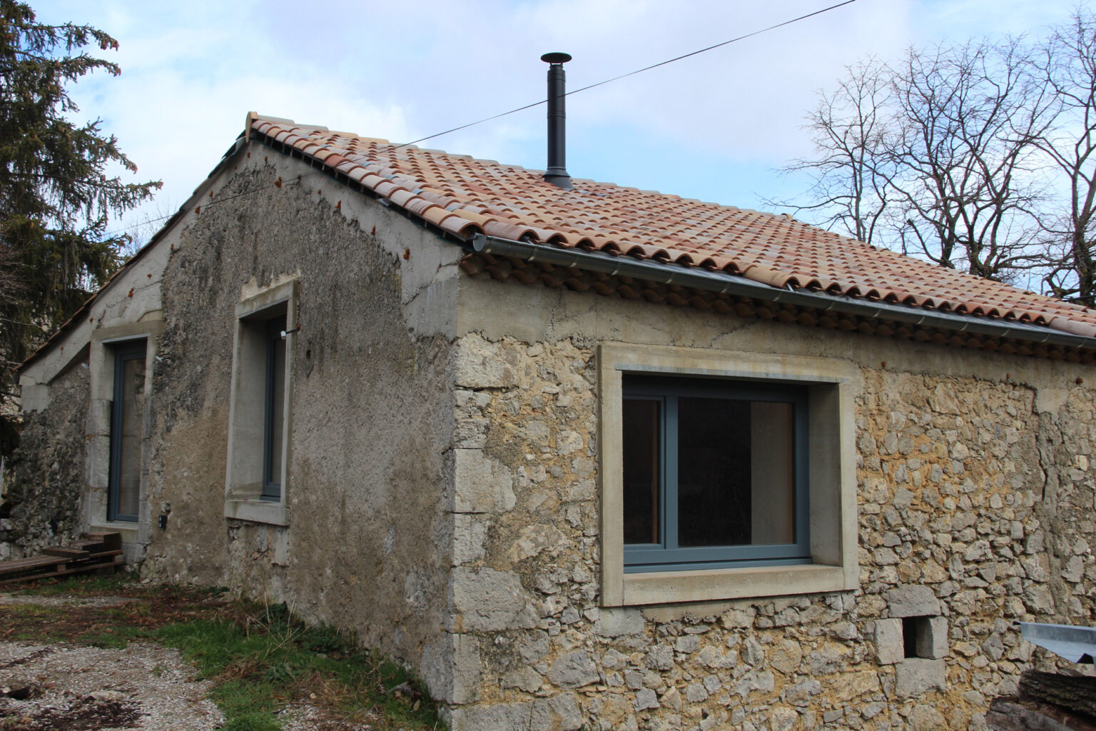 Réhabilitation d'une grange en maison
